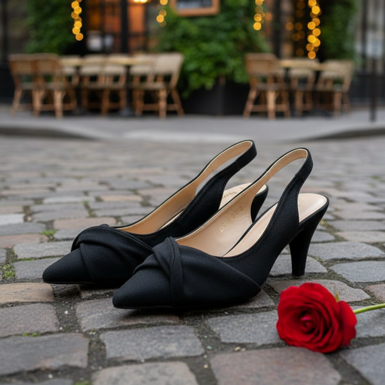 Marc Jasmine "Midnight Knot" Slingback Heels