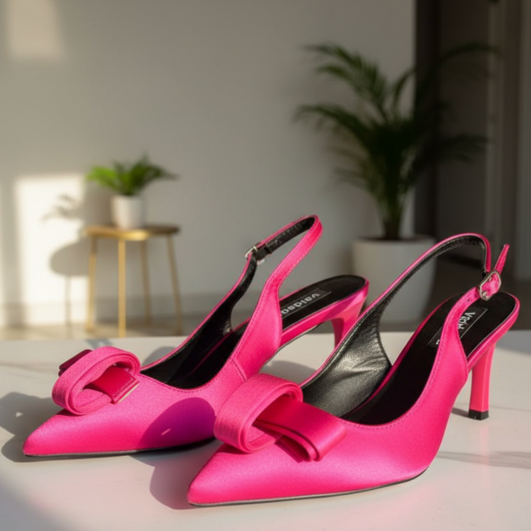 Fuchsia Flirt Stiletto Mules