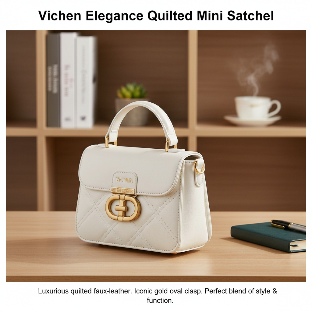 Vichen Elegance Quilted Mini Satchel