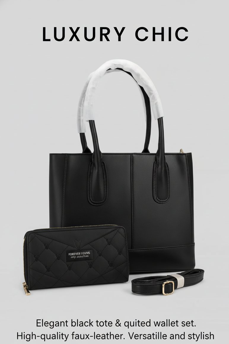 Luxury Tote & Wallet Set