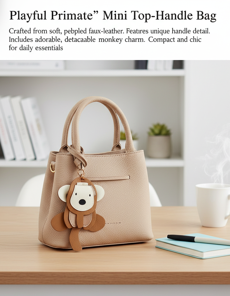 Playful Primate - Mini Top-Handle Bag
