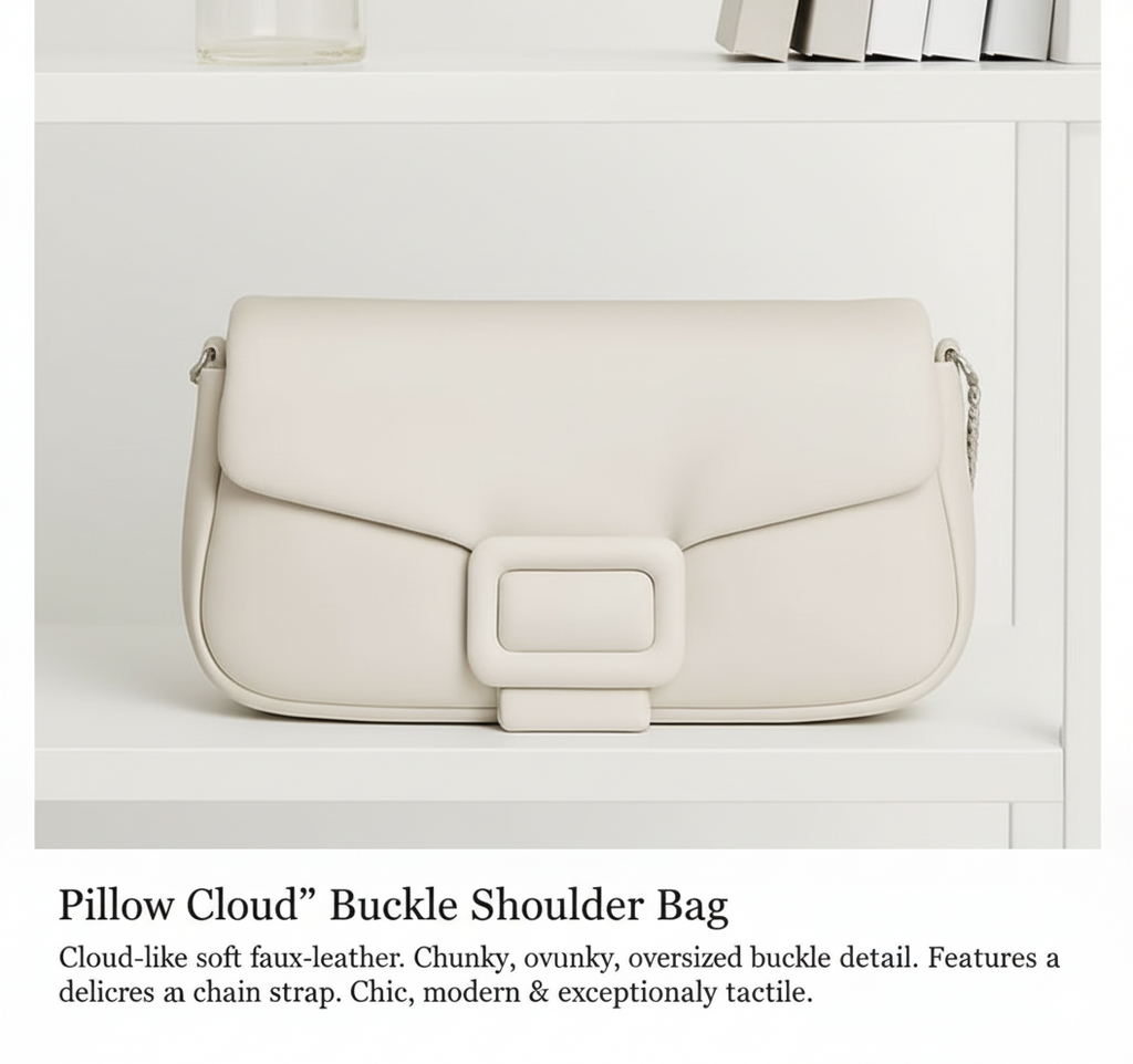 Pillow Cloud - Buckle Shoulder Bag