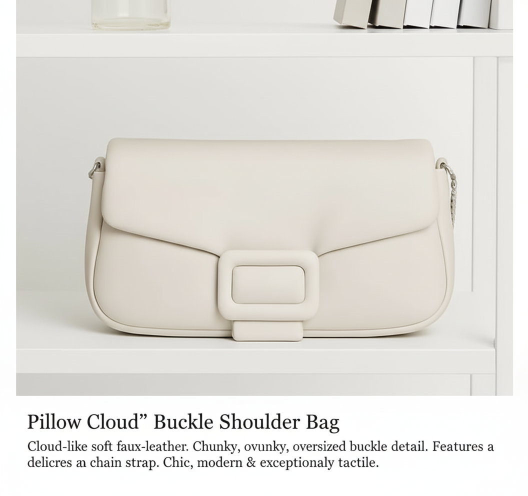 Pillow Cloud - Buckle Shoulder Bag