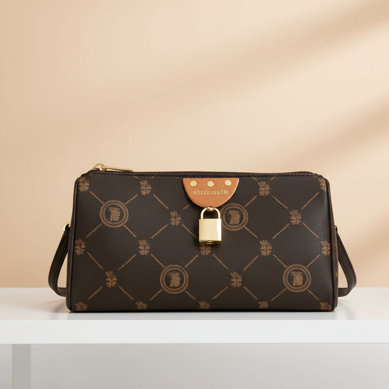 Heritage Monogram - Pouch with Padlock Detail