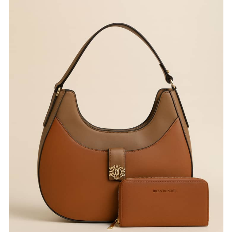 BRANDON JOE Saddle Chic Shoulder Bag & Wallet Set
