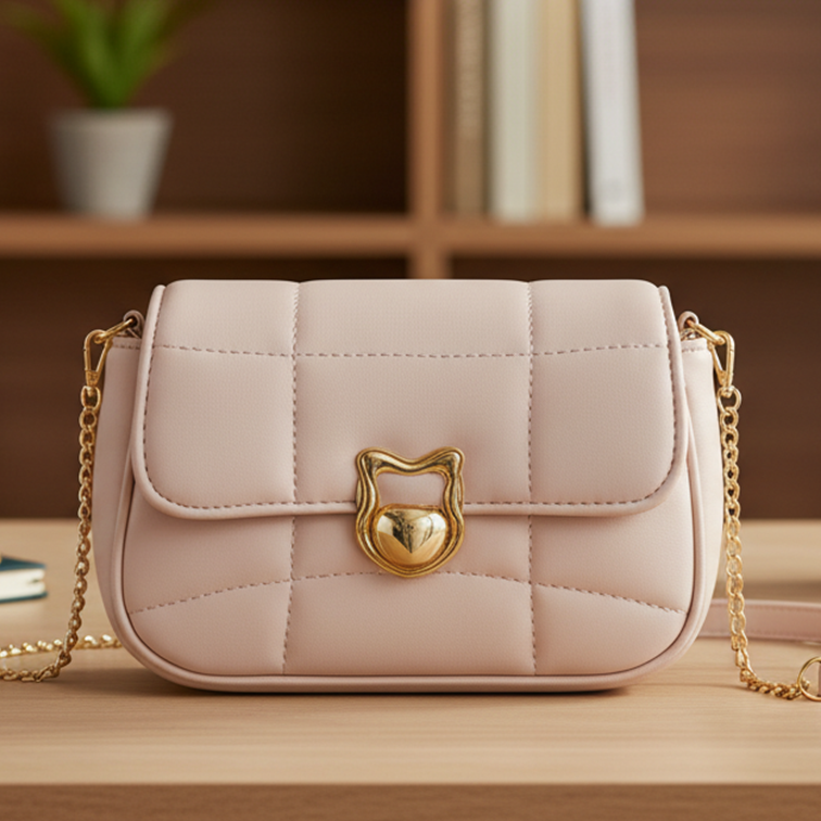 Sweetheart Quilted Crossbody Bag