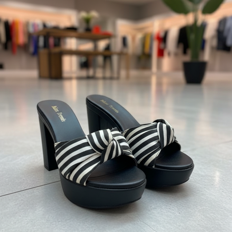 Bukas Trends "Monochrome Twist" Platform Heels