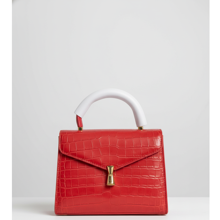 Sunset Croc - Mini Top-Handle Bag