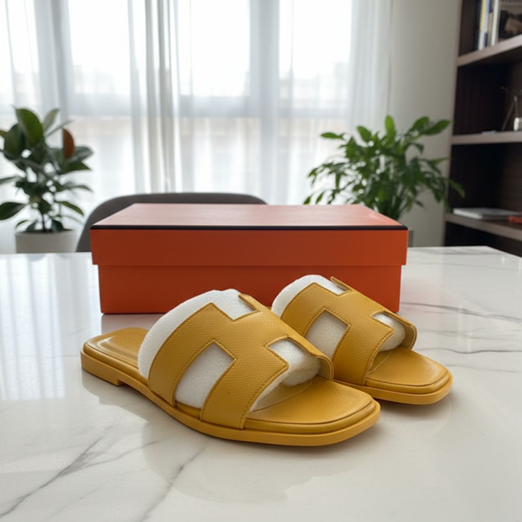 Saffron "H" Strap Flat Sandals
