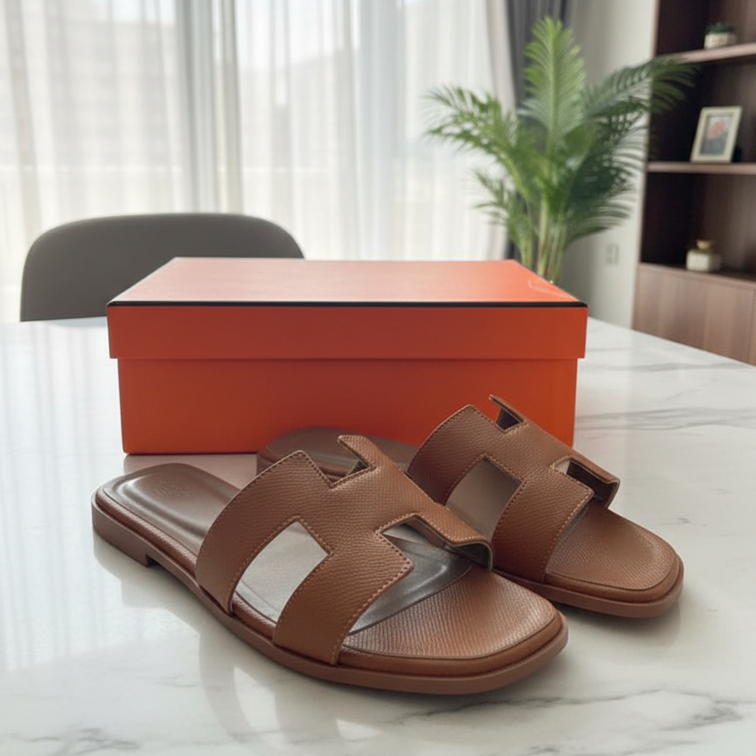 Saffron "H" Strap Flat Sandals