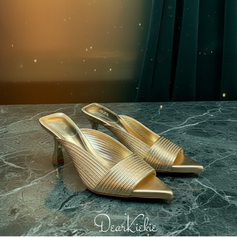 Golden Hour Stiletto Mules